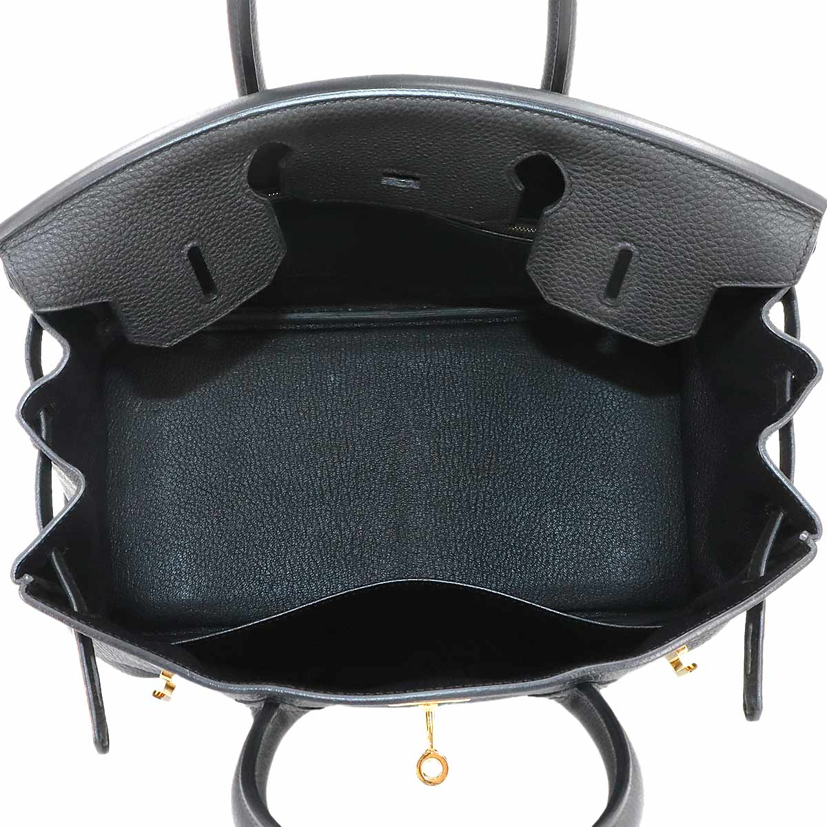 HERMES Birkin 30 Hand Bag Togo Leather Black Purse