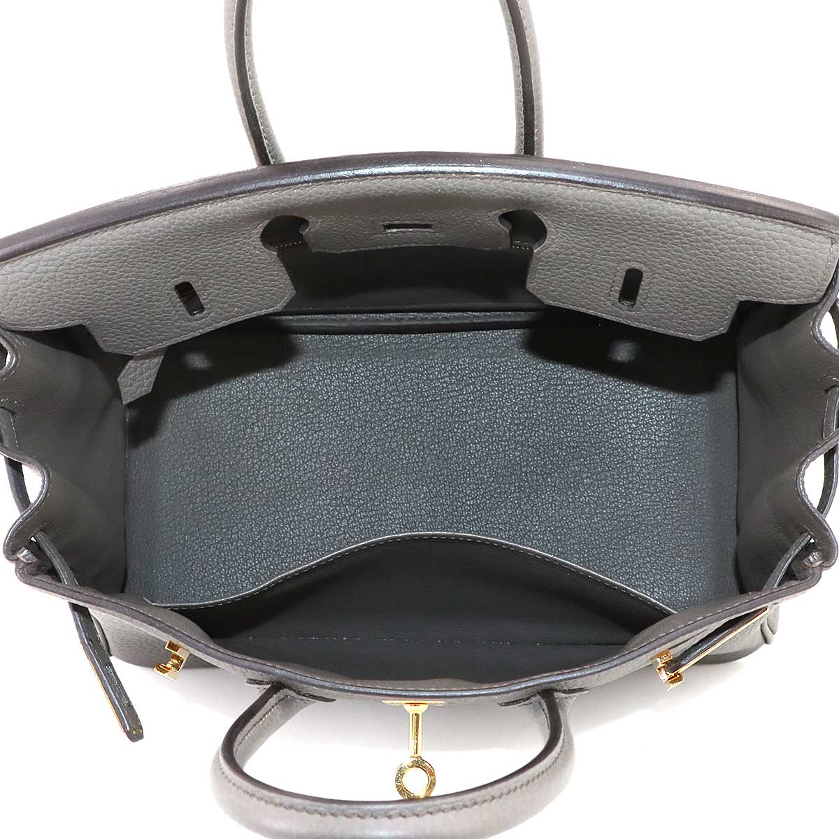 Birkin 25 Hand Bag Togo Leather Etain Purse