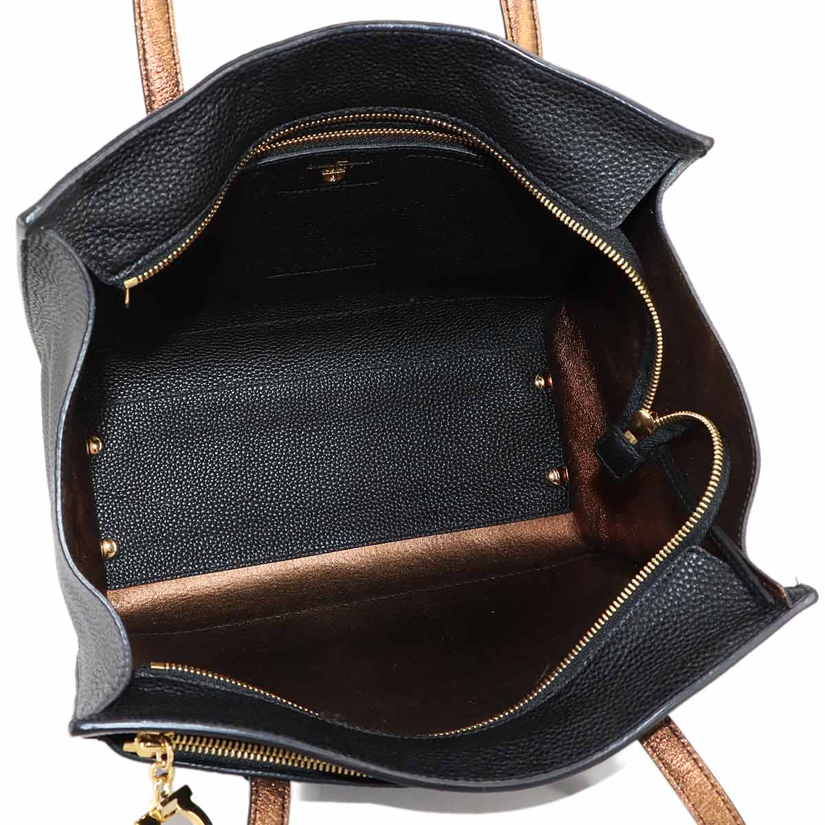 Amy Tote Bag Leather Black Gancini Purse