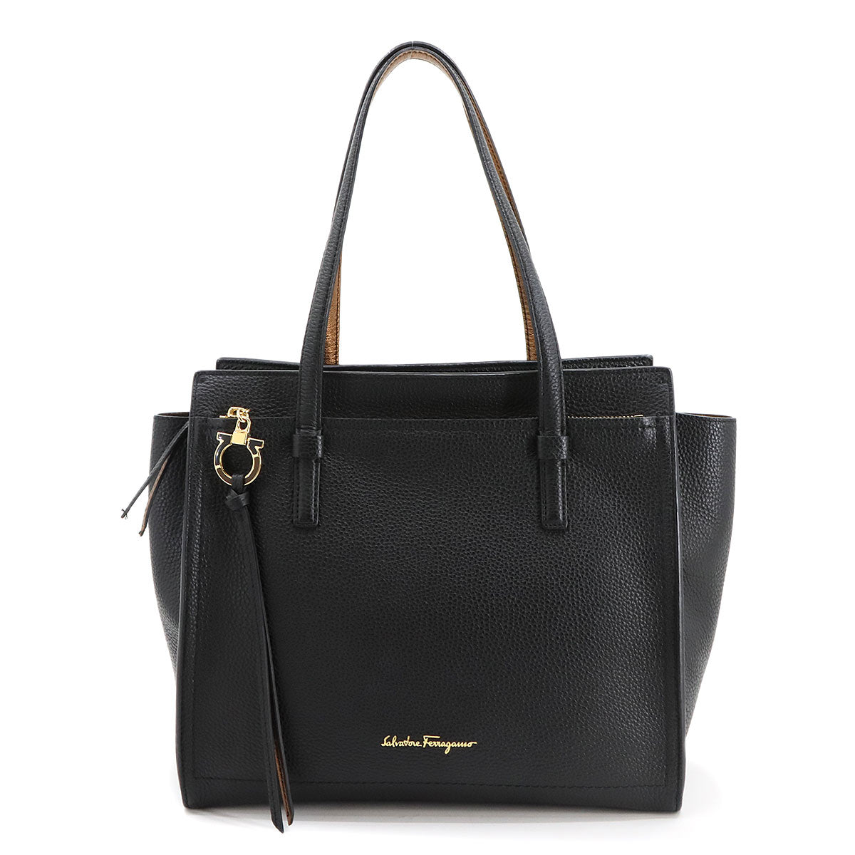 Amy Tote Bag Leather Black Gancini Purse