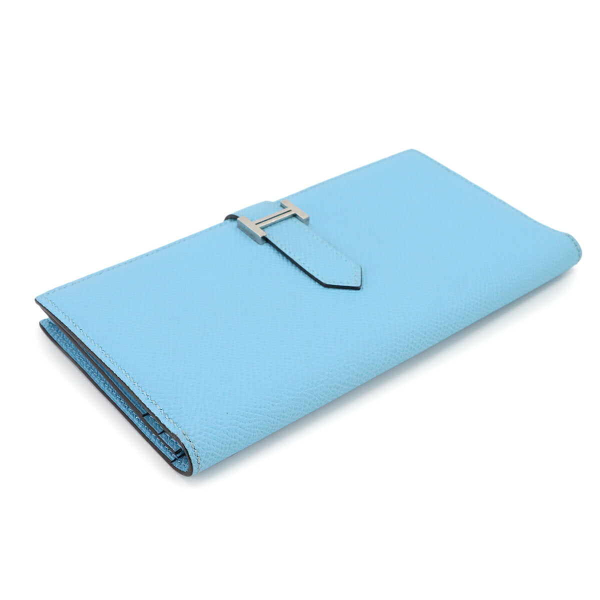 Bearn Soufflet Long Wallet Veau Epsom Celeste