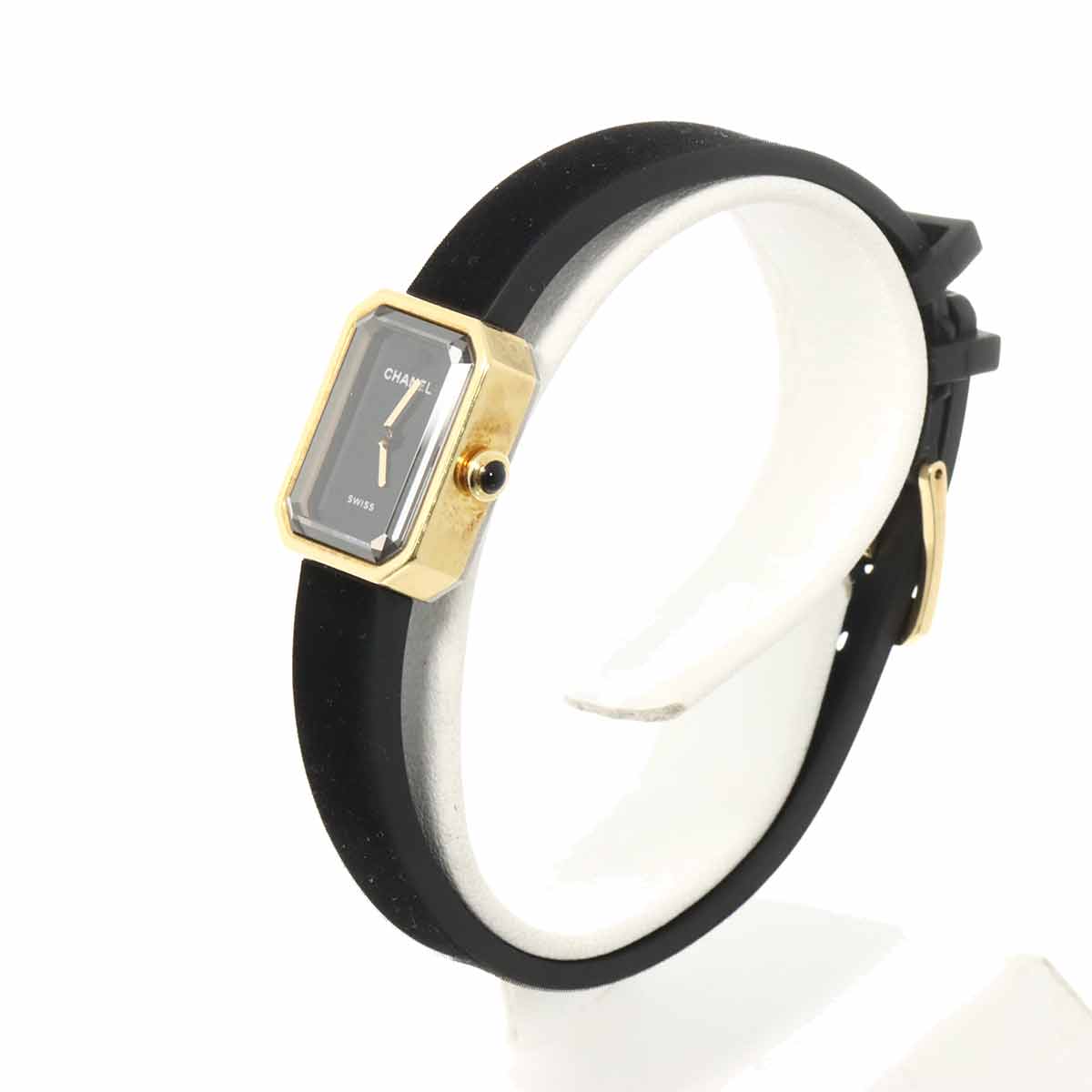 Premiere Velvet H6125 K18YG Quartz Black Dial Ladies