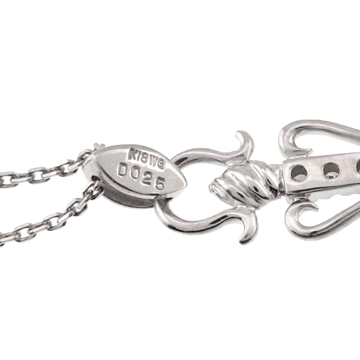 Diamond 0.25ct Necklace 18K WG White Gold 750