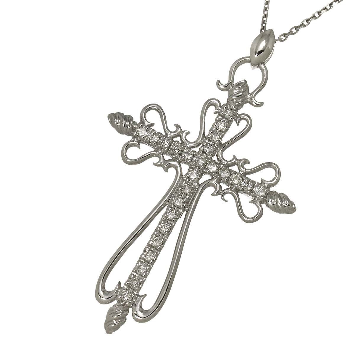 Diamond 0.25ct Necklace 18K WG White Gold 750