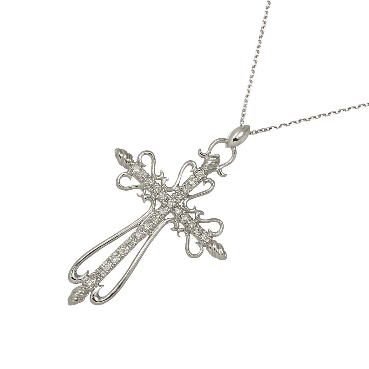 Diamond 0.25ct Necklace 18K WG White Gold 750