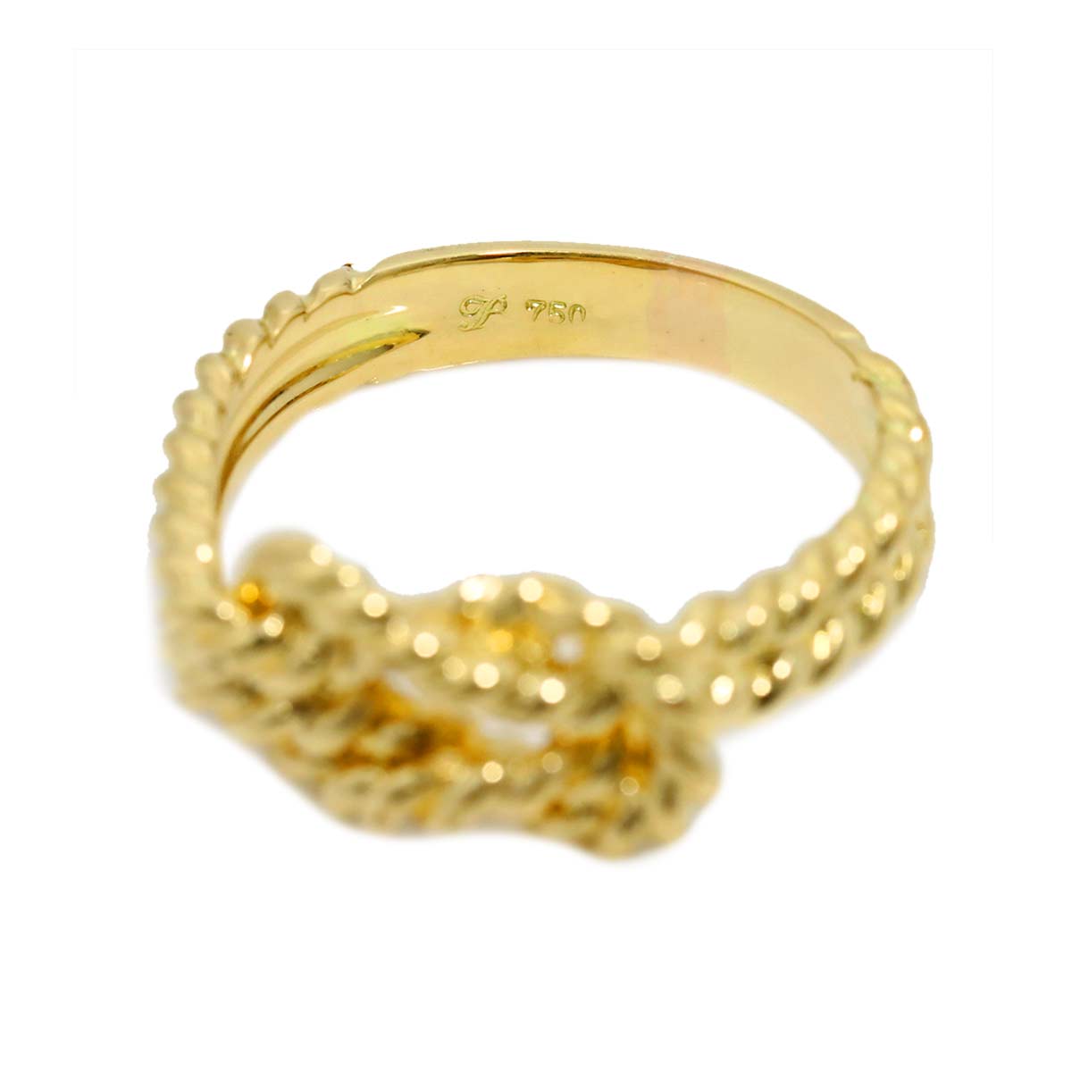 Ring 18K YG Yellow Gold 750 6.75-7.25(US)