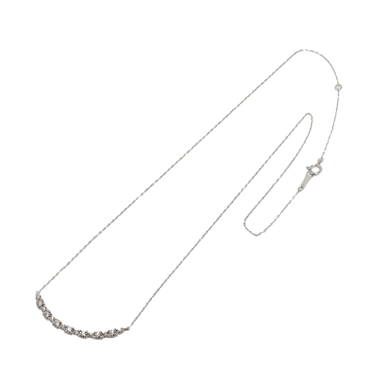 Diamond 0.50ct Necklace 18K WG White Gold 750