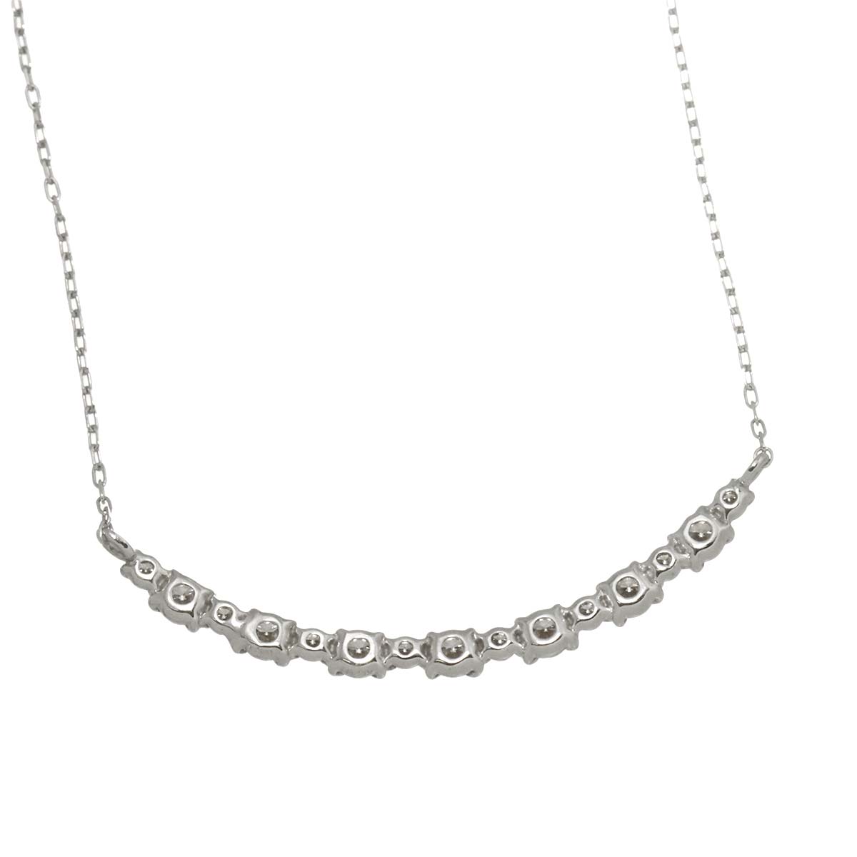 Diamond 0.50ct Necklace 18K WG White Gold 750