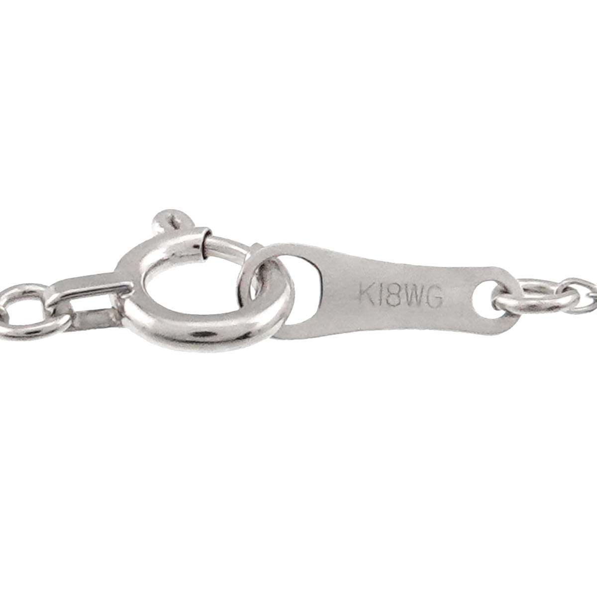 Diamond 0.50ct Necklace 18K WG White Gold 750