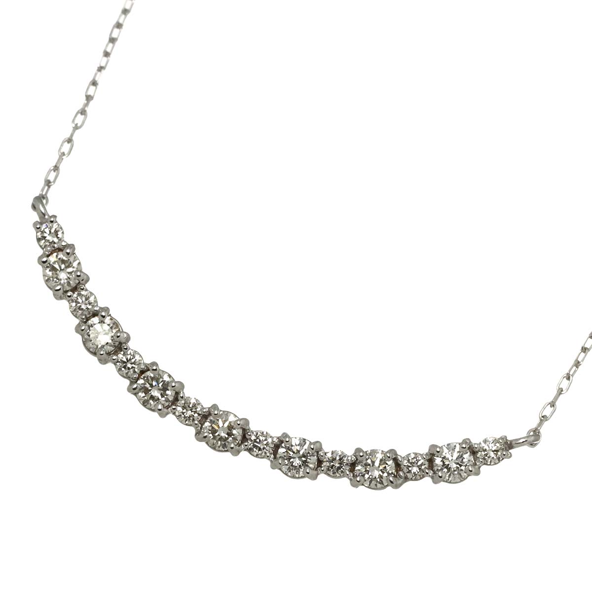 Diamond 0.50ct Necklace 18K WG White Gold 750