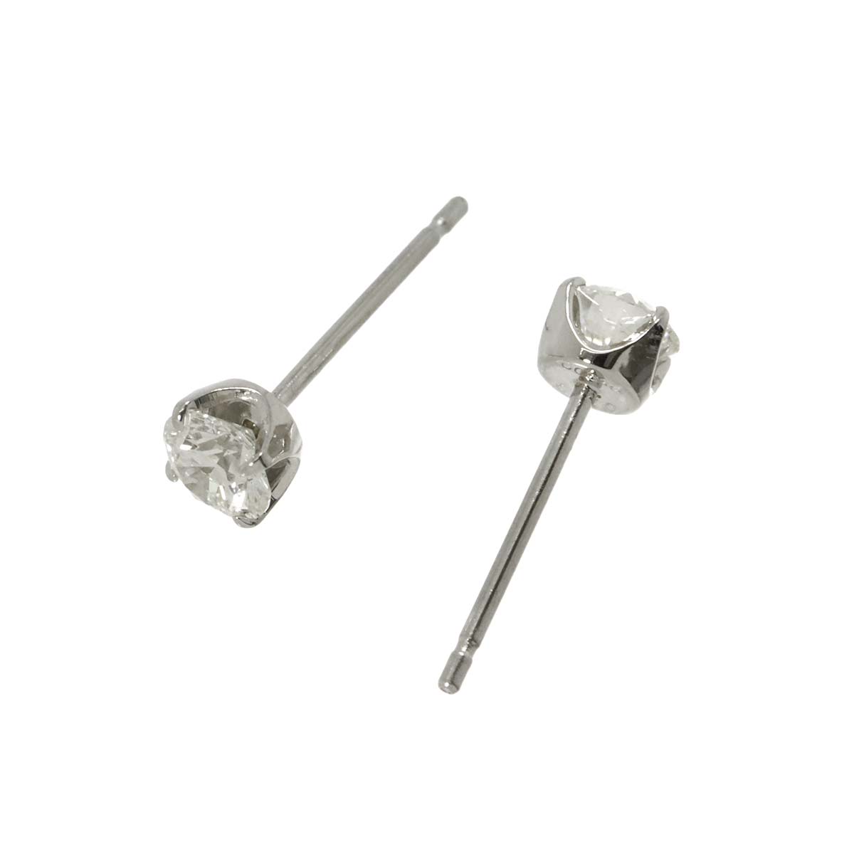 Diamond 0.20ct/0.20ct Earrings Pierced Pt Platinum
