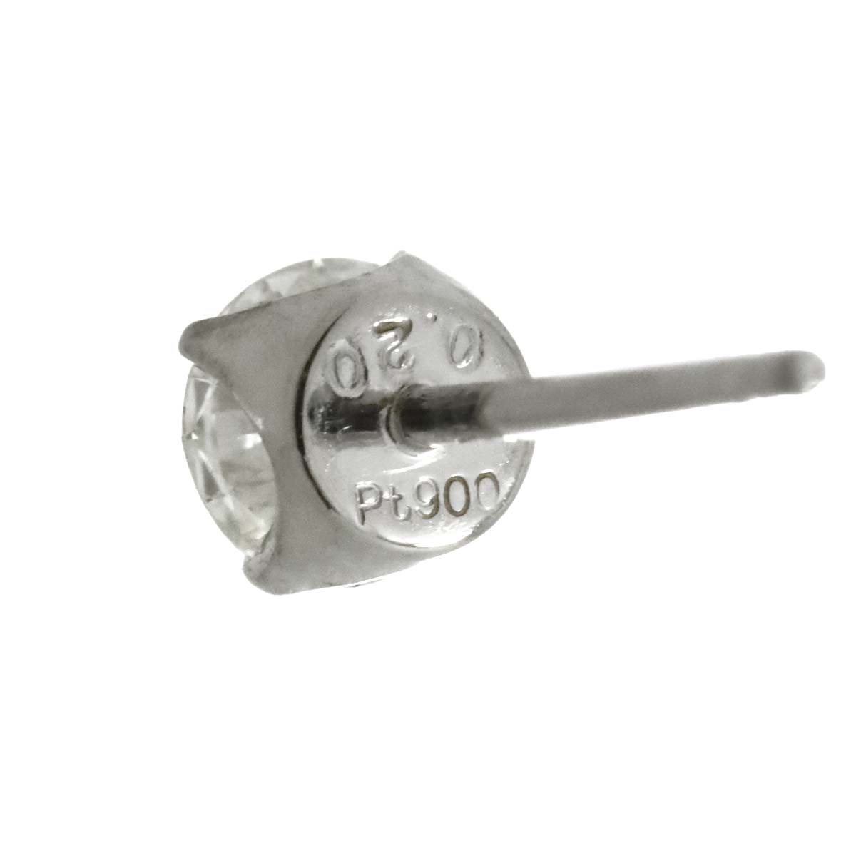 Diamond 0.20ct/0.20ct Earrings Pierced Pt Platinum