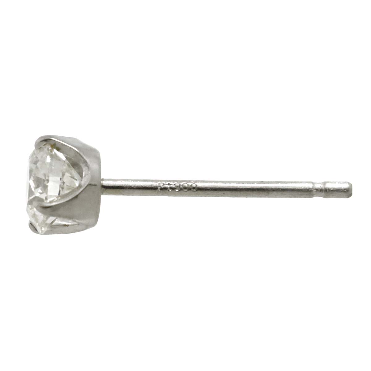 Diamond 0.20ct/0.20ct Earrings Pierced Pt Platinum