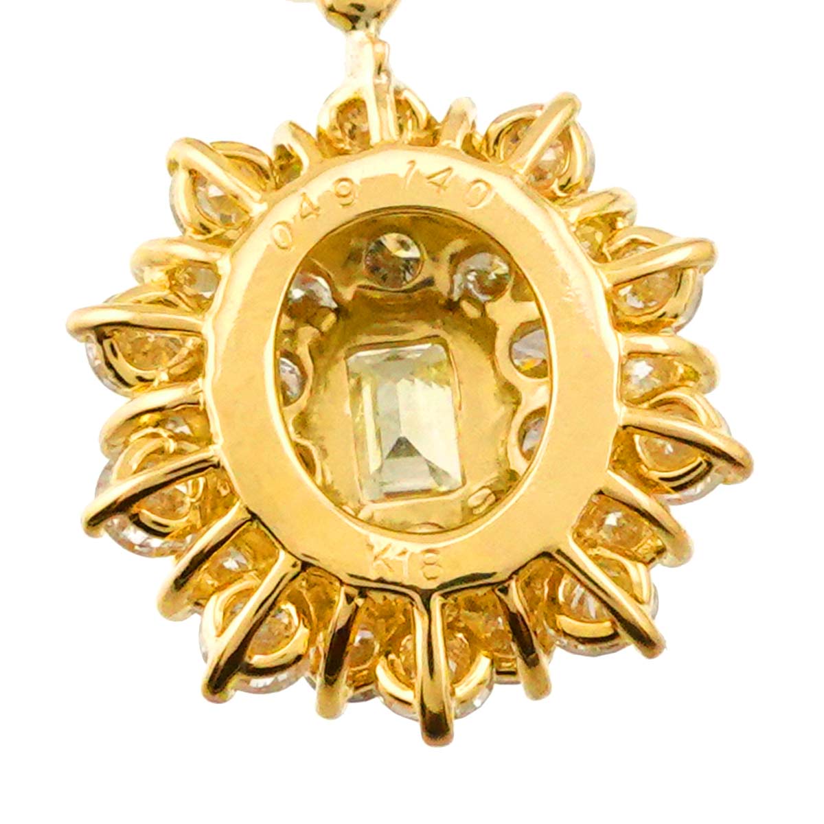 Diamond 0.49ct/1.40ct Necklace 18K YG Yellow Gold 750