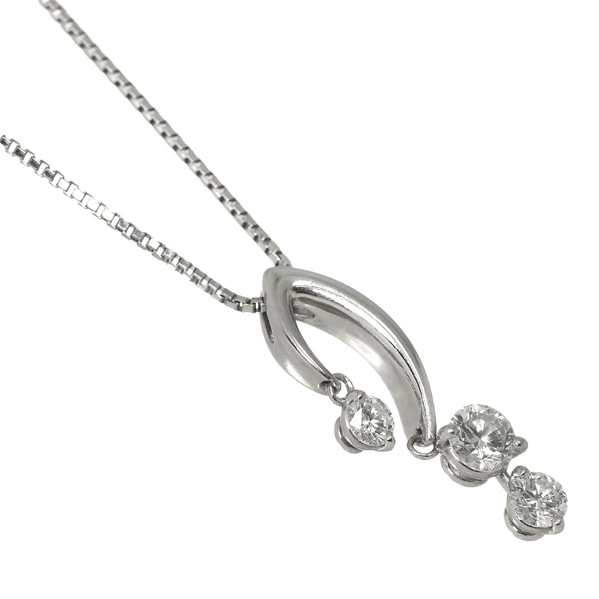 Diamond 0.35ct Necklace Pt Platinum