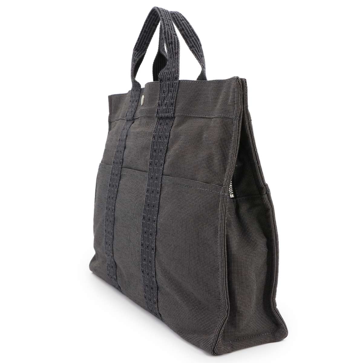 Herline Tote MM Bag Canvas Gray Unisex Purse