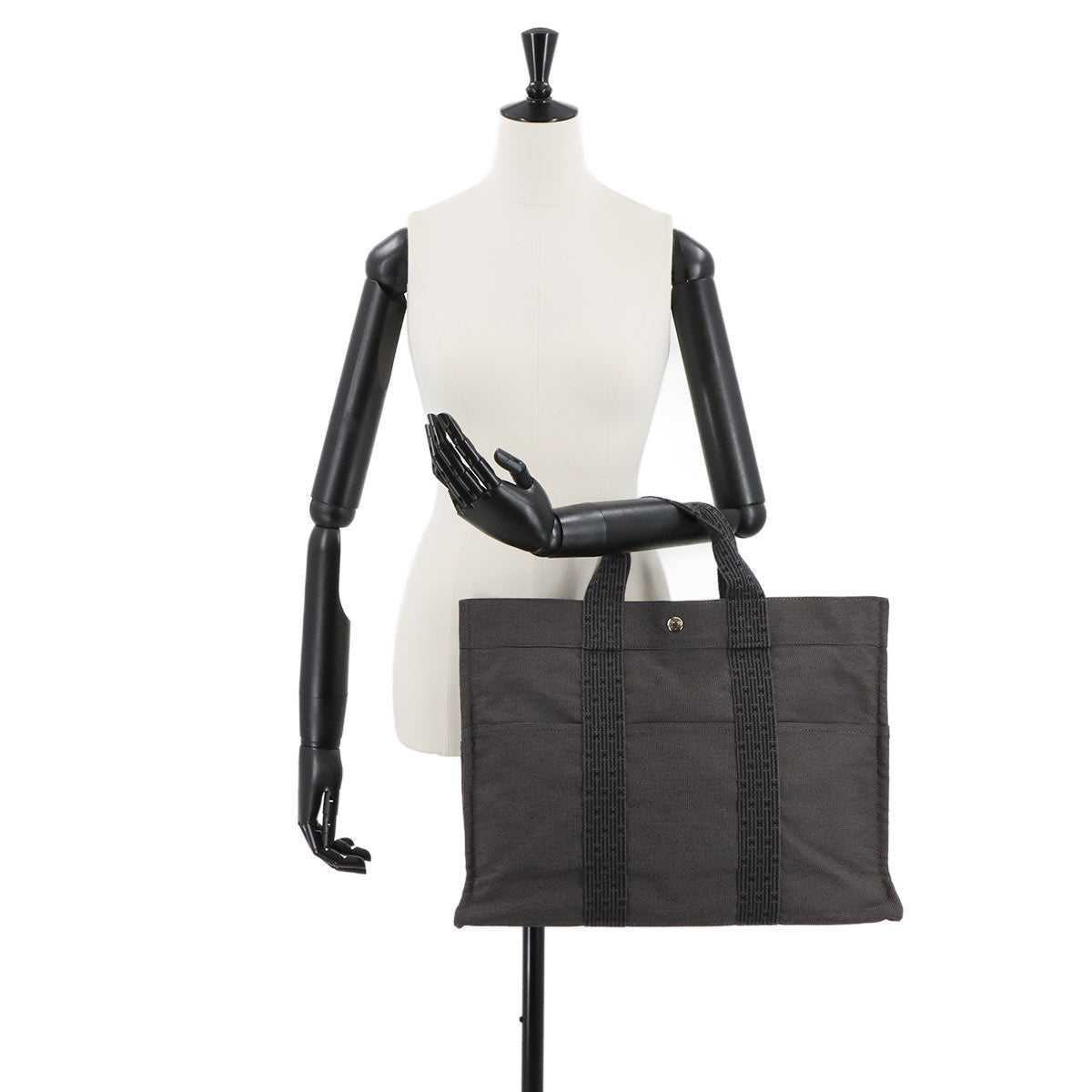 Herline Tote MM Bag Canvas Gray Unisex Purse