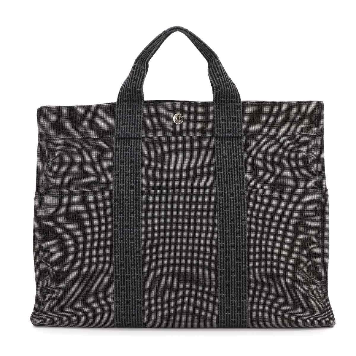 Herline Tote MM Bag Canvas Gray Unisex Purse