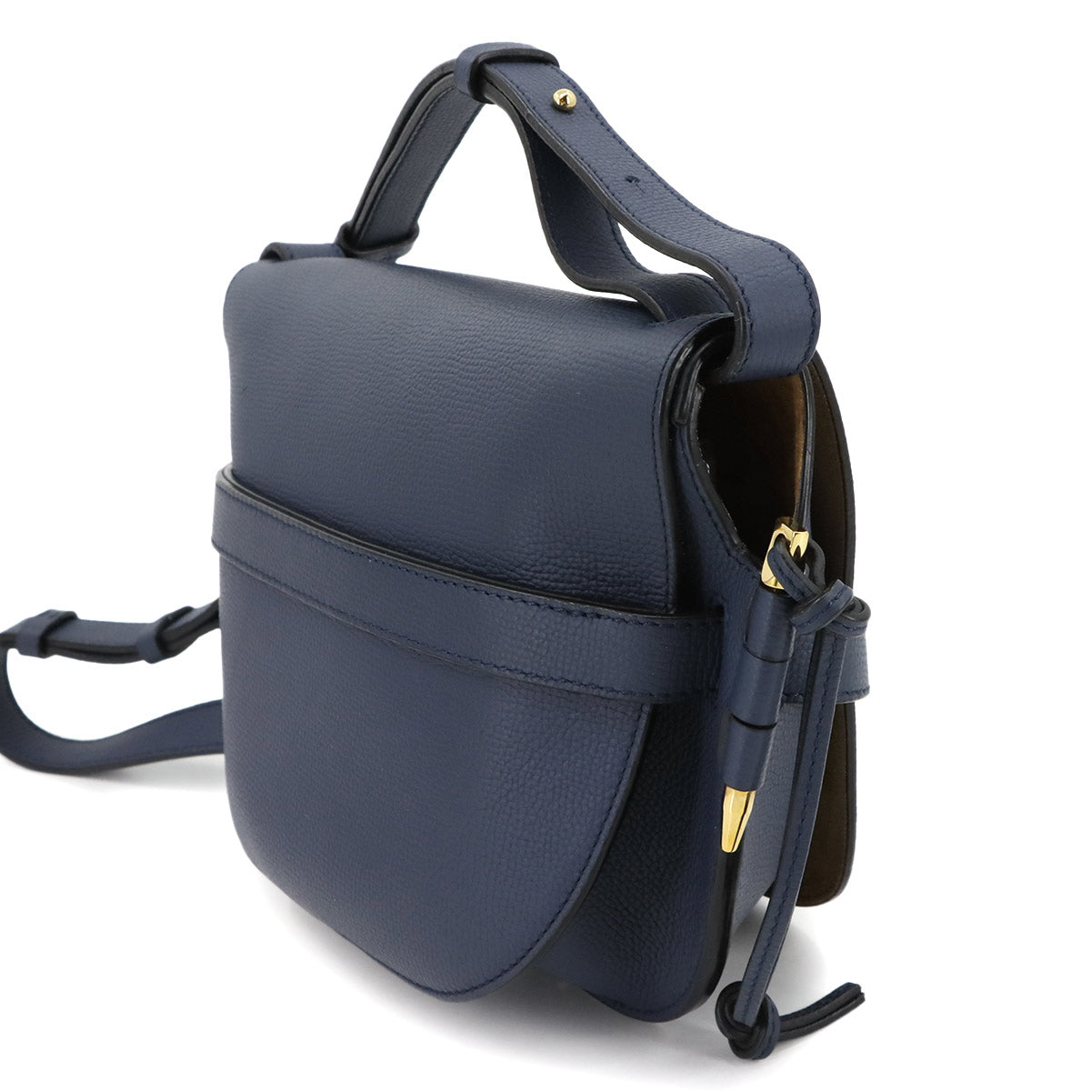 Gate Bag Small Shoulder Bag Leather Navy Purse
