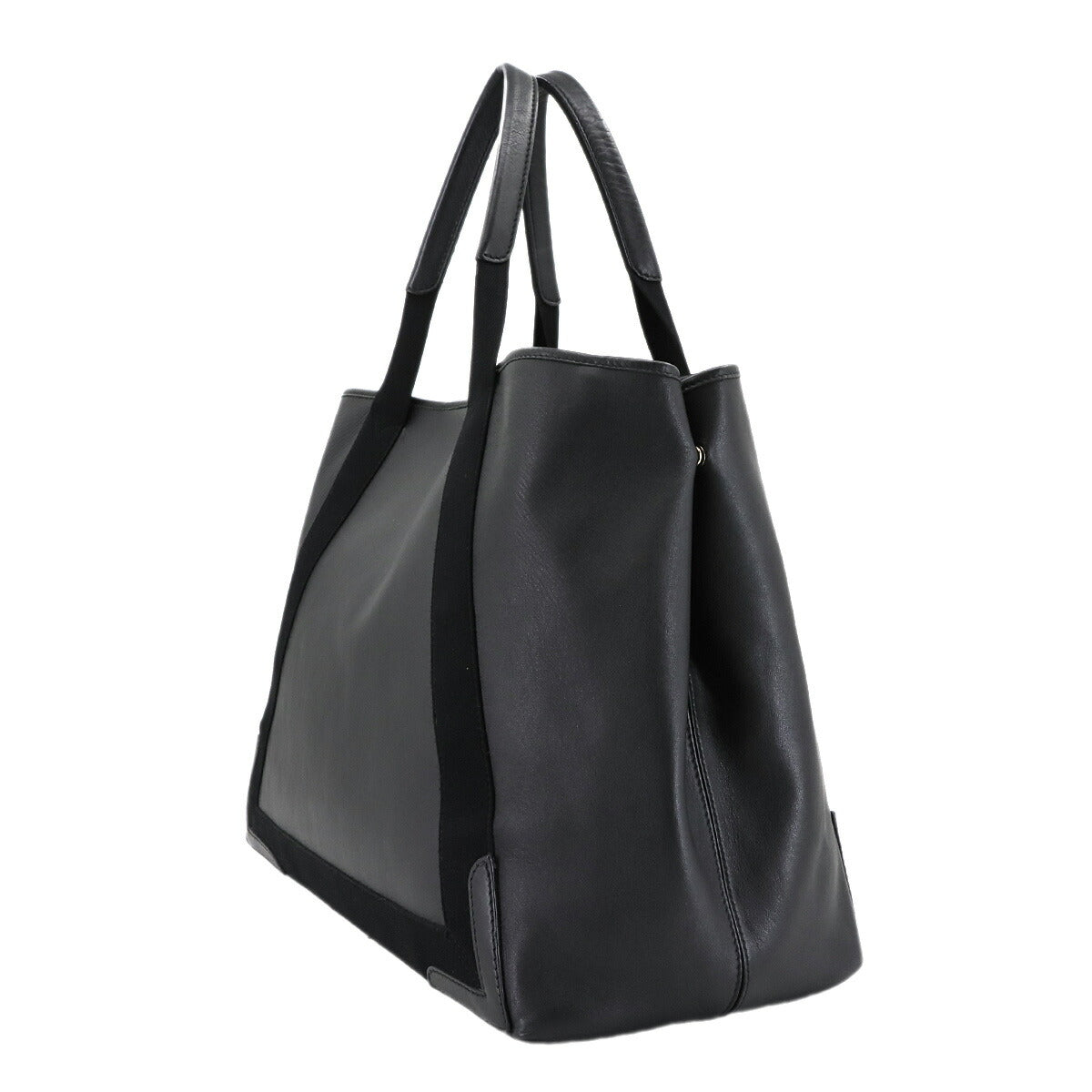 Navy Cabas M Tote Bag Leather Black 339936 Purse