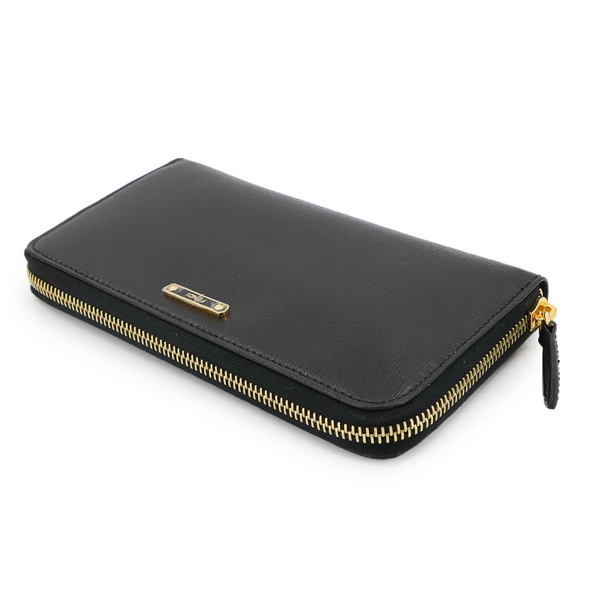 Zipped Around Long Wallet Leather Black 8M0299