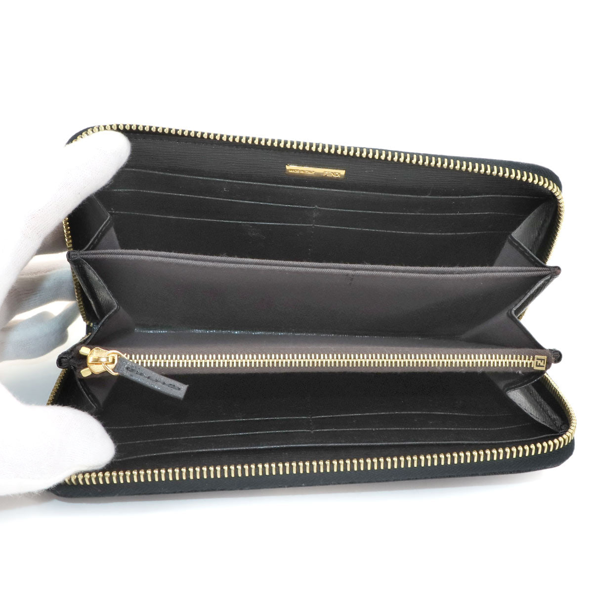 Zipped Around Long Wallet Leather Black 8M0299