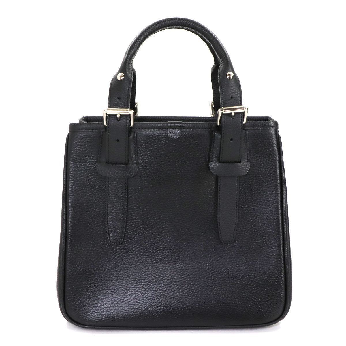 Hand Bag Leather Black Plaid Purse