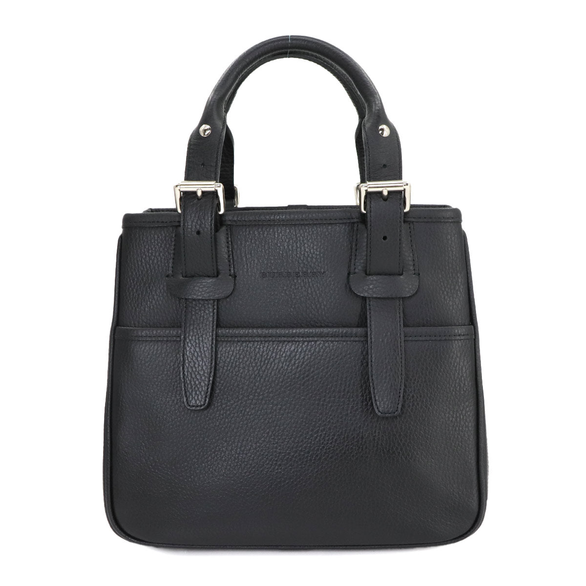 Hand Bag Leather Black Plaid Purse