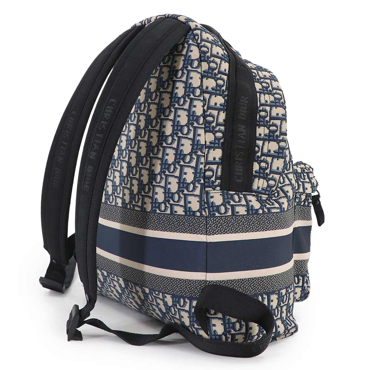 Oblique Backpack Canvas Navy M6104STZQ Purse