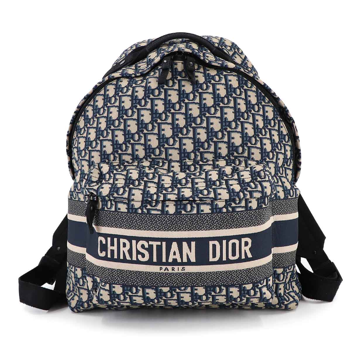 Oblique Backpack Canvas Navy M6104STZQ Purse