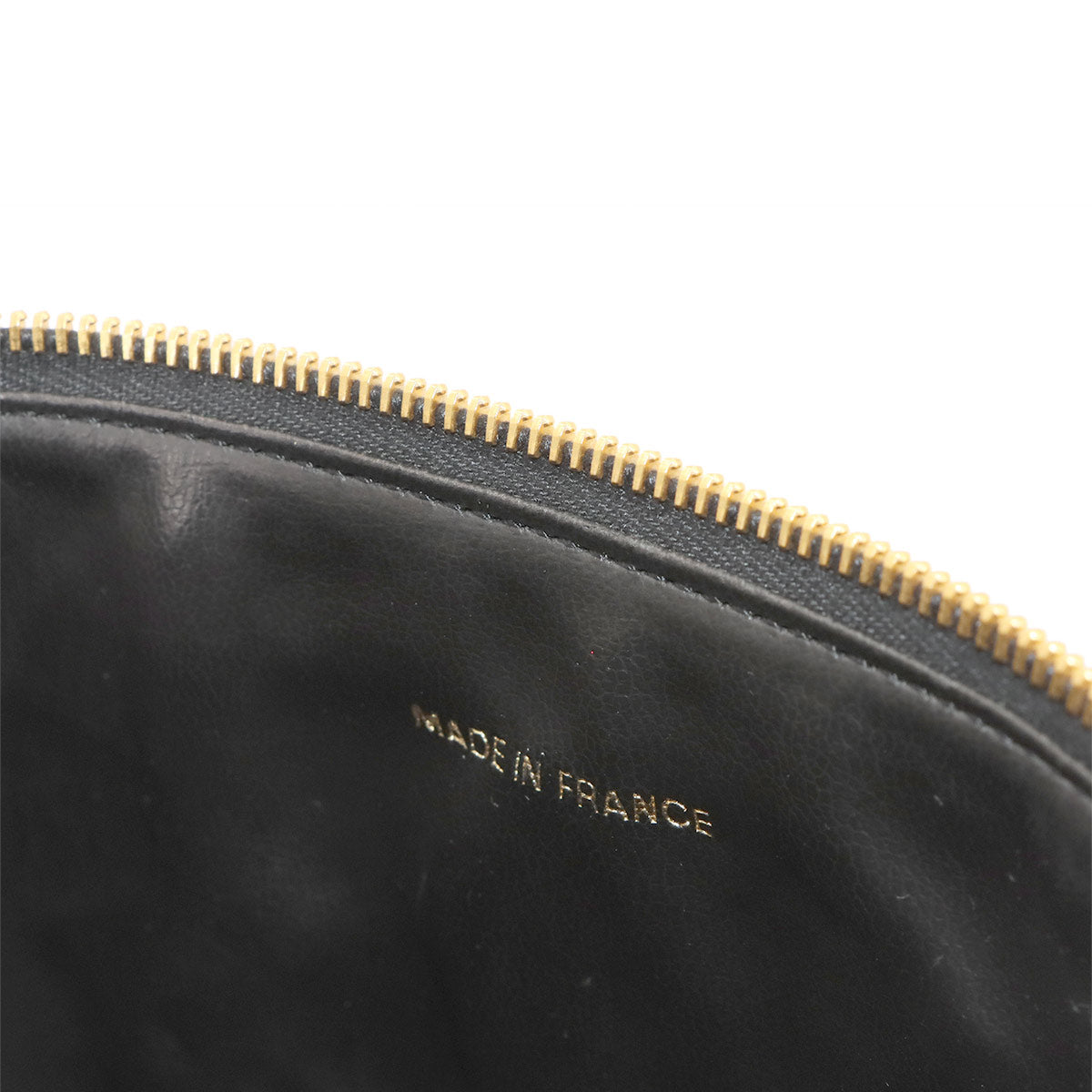 Vanity Hand Bag Caviar Skin Leather Black A01998 Vintage Purse