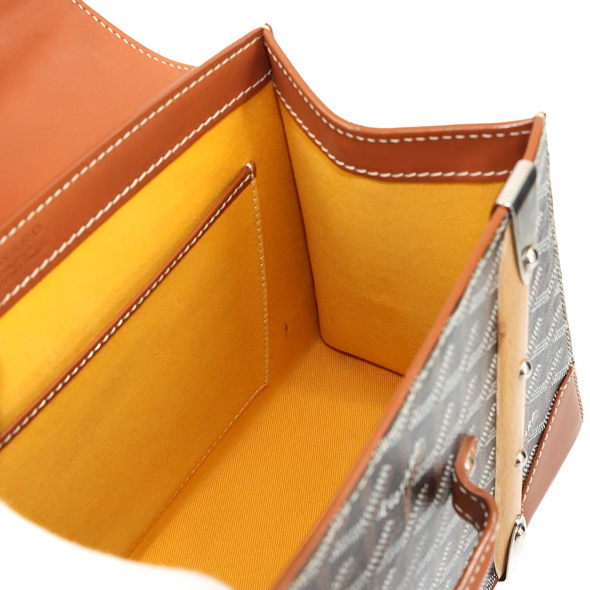 Saigon PM Hand Shoulder Bag Leather PVC Wood Black Brown Purse