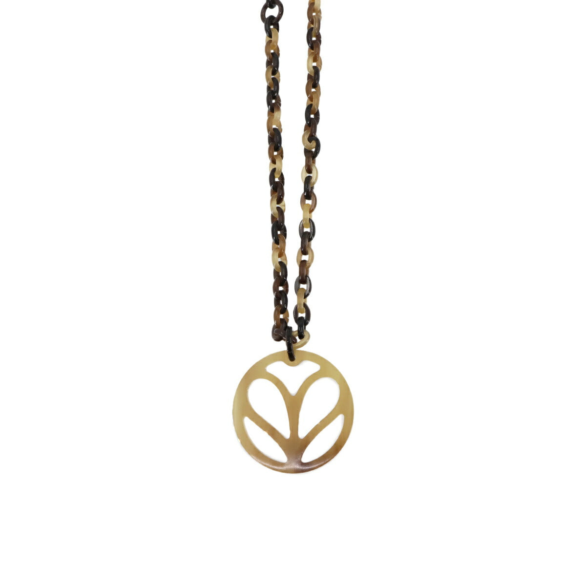 Heart Pendant Buffalo Horn Brown Necklace