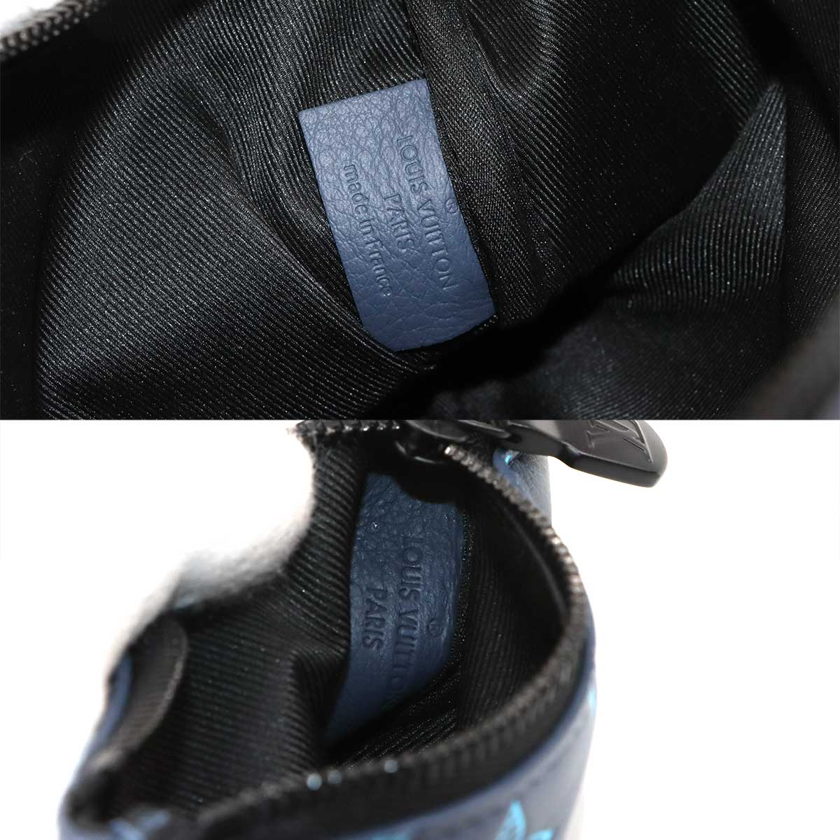 Monogram Shadow Trio Messenger Shoulder Bag Navy M46604