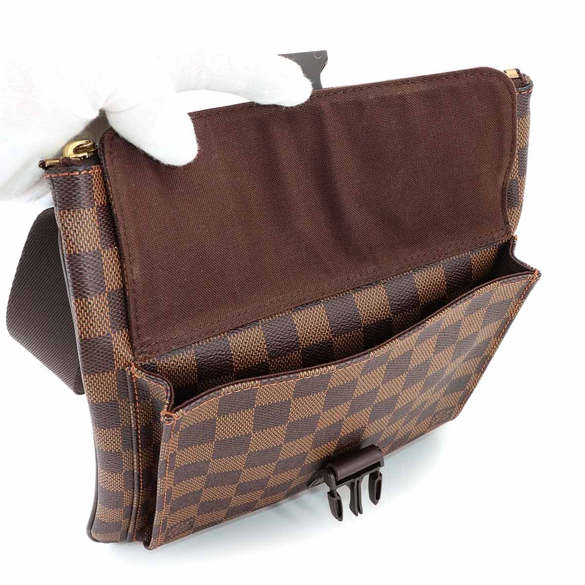 Damier Pochette Melville Shoulder Bag Ebene N51127