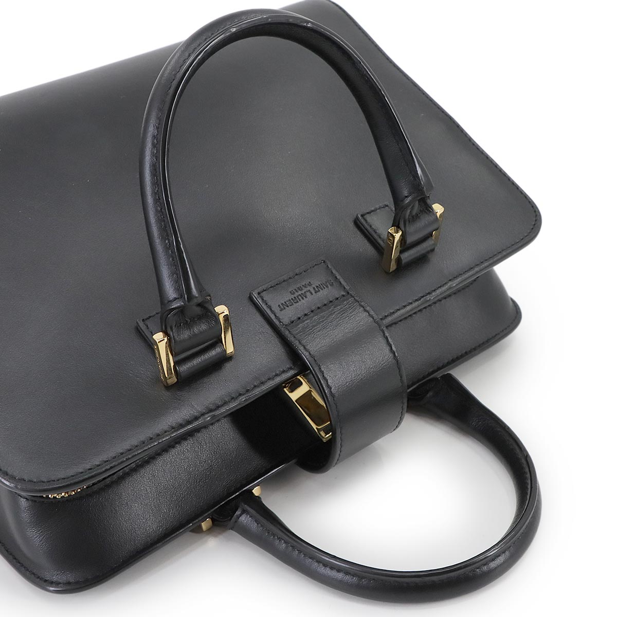 Baby Cabas Hand Shoulder Bag Leather Black 568853