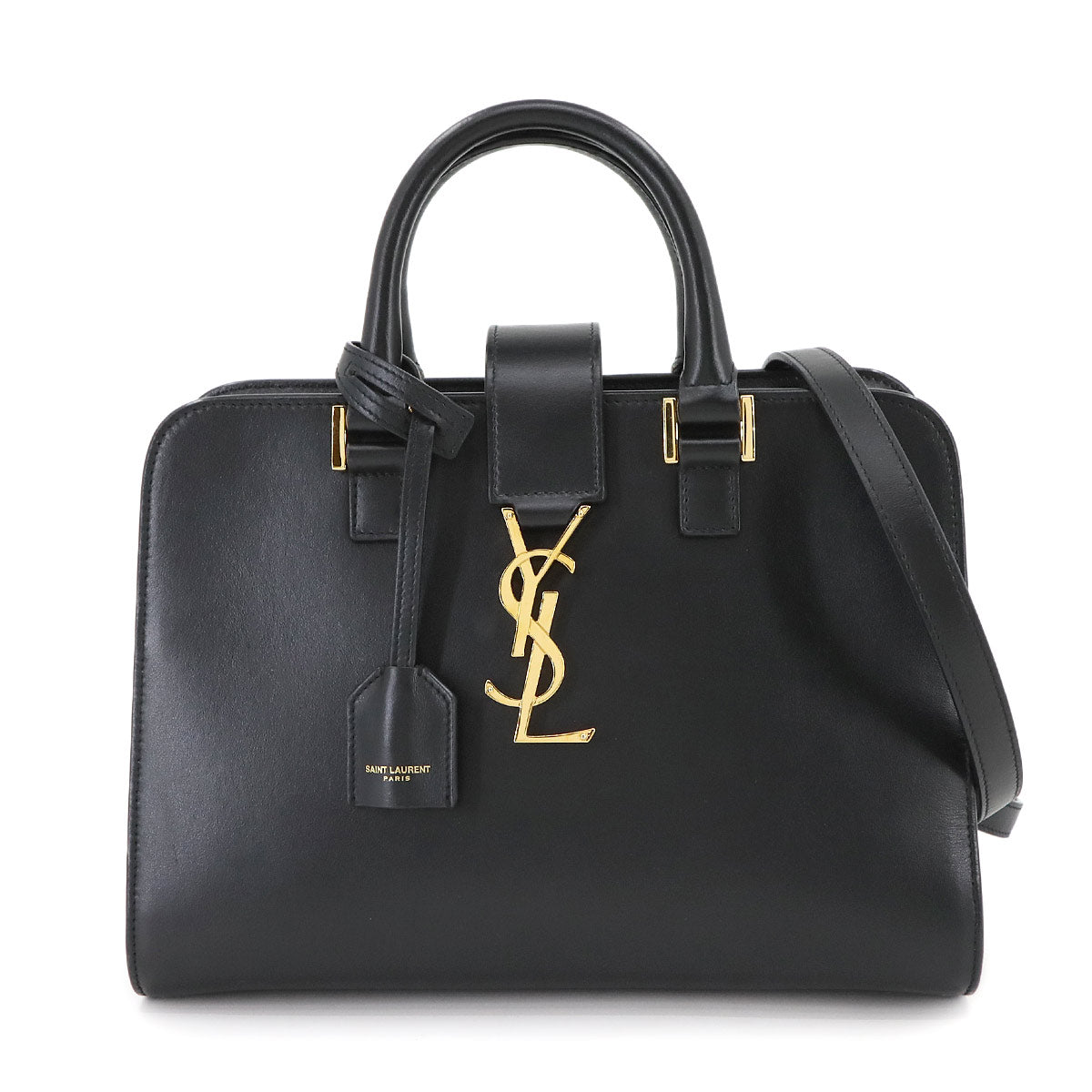 Baby Cabas Hand Shoulder Bag Leather Black 568853