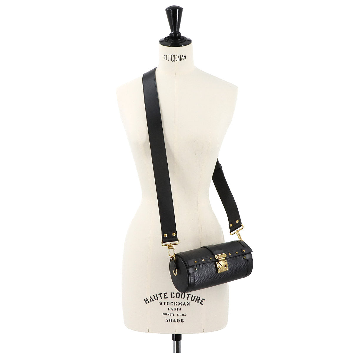 Epi Papillon Trunk Shoulder Bag Leather Noir M58655