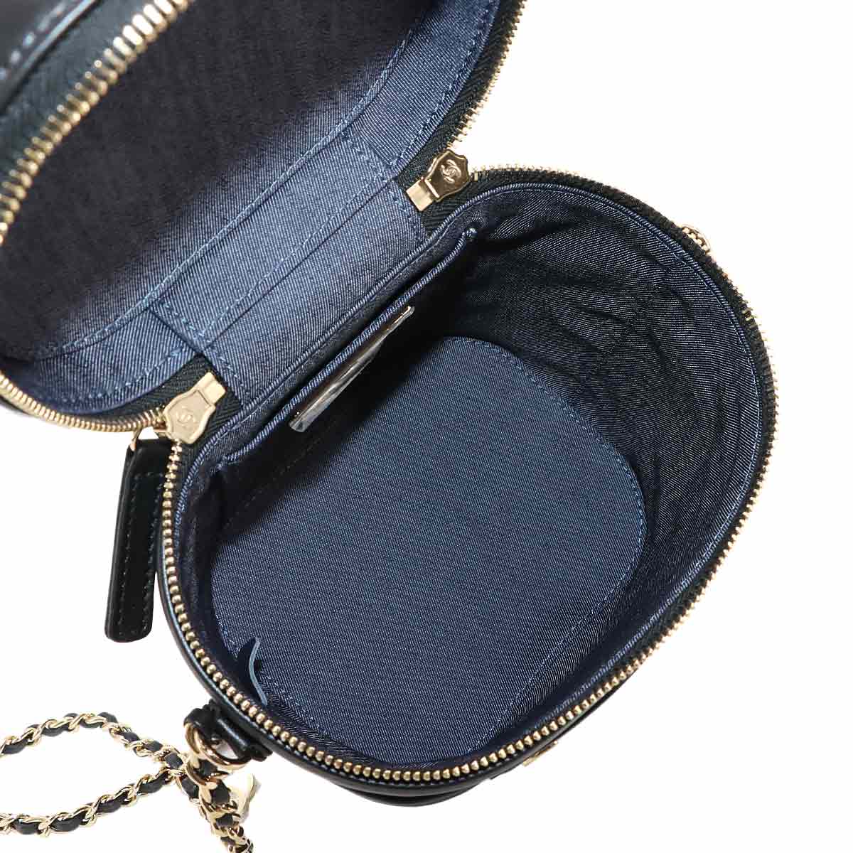 Vanity 2way Hand Chain Shoulder Bag Leather Black AS0323 Purse