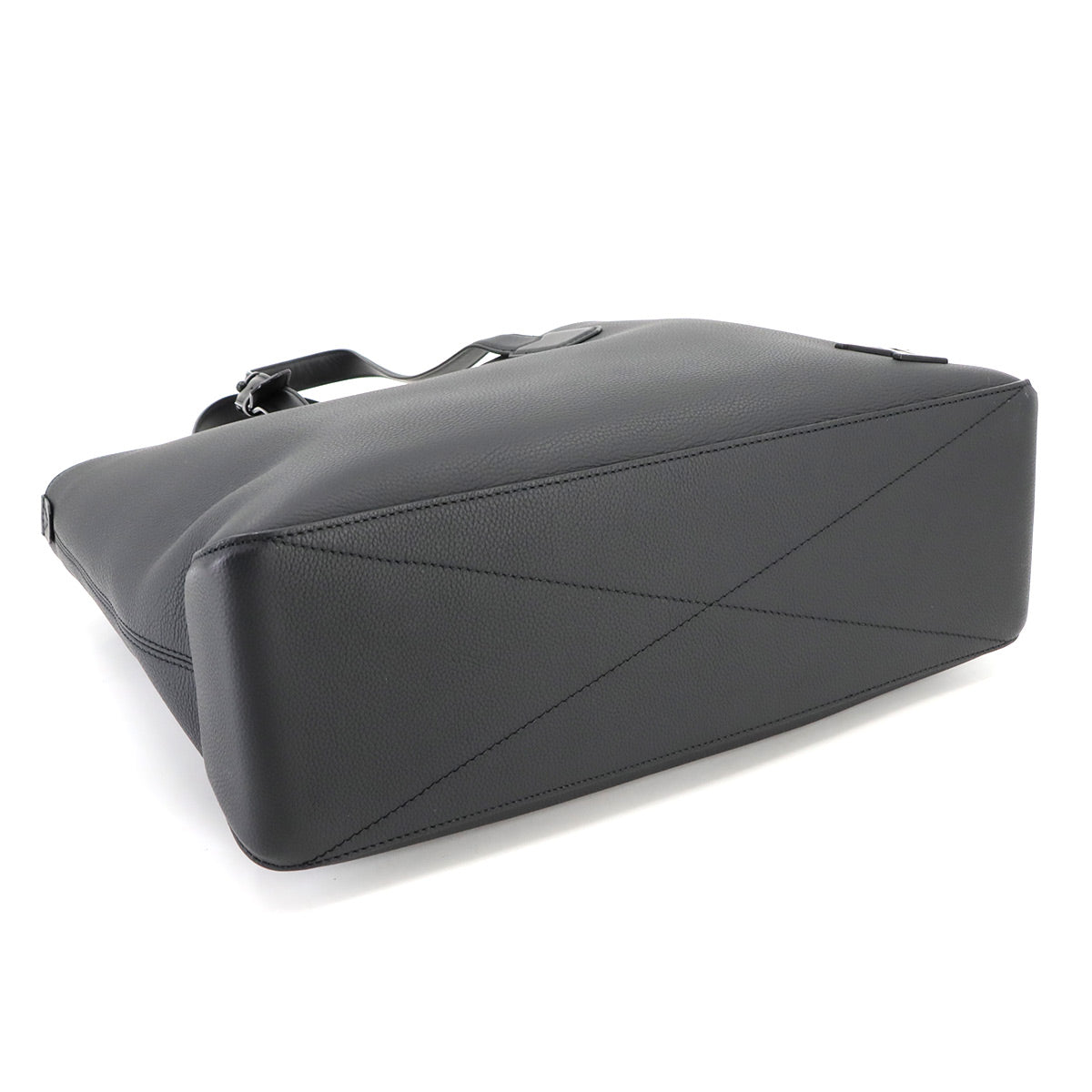 Aerogram Fast Line Tote Bag Leather Black M22481 Purse