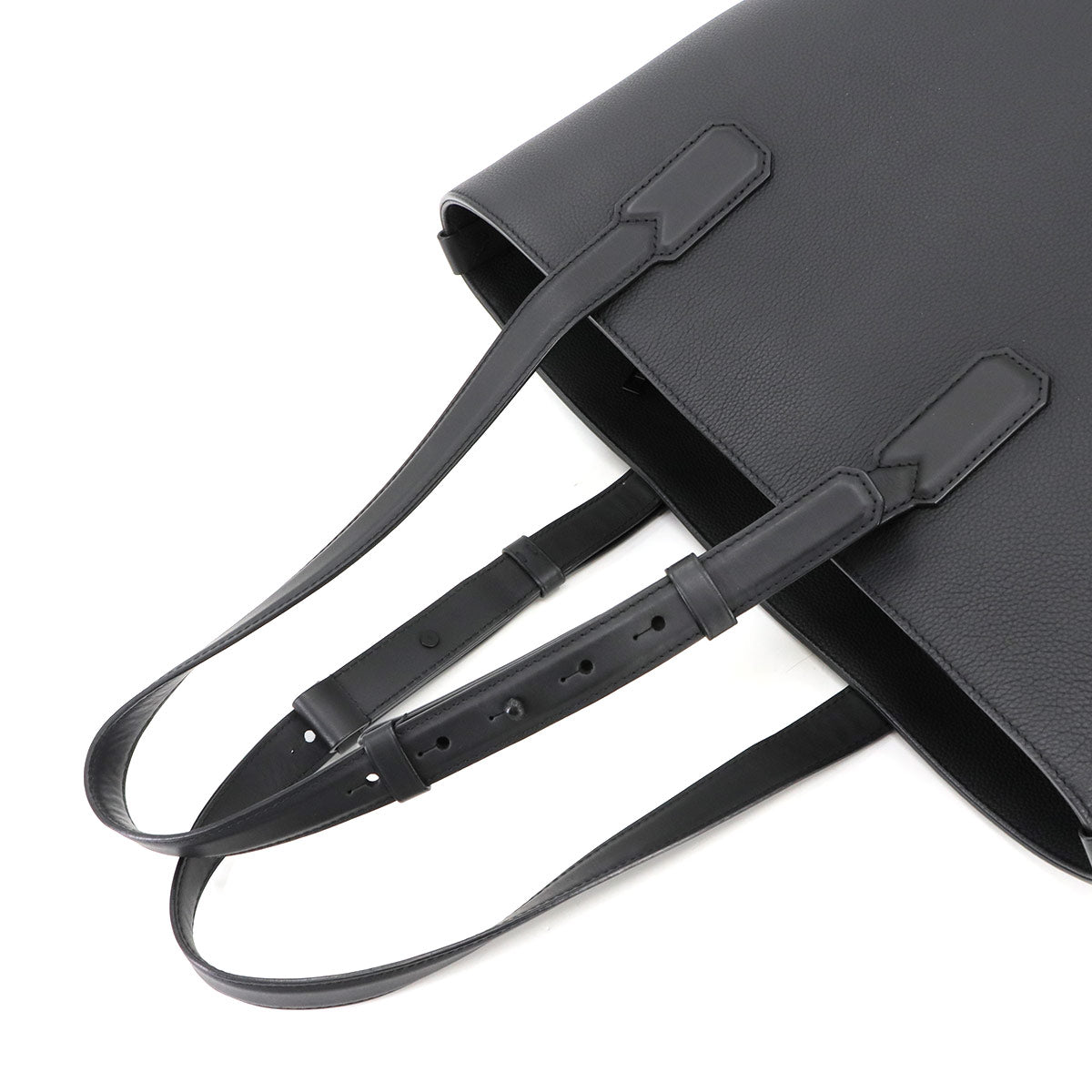 Aerogram Fast Line Tote Bag Leather Black M22481 Purse