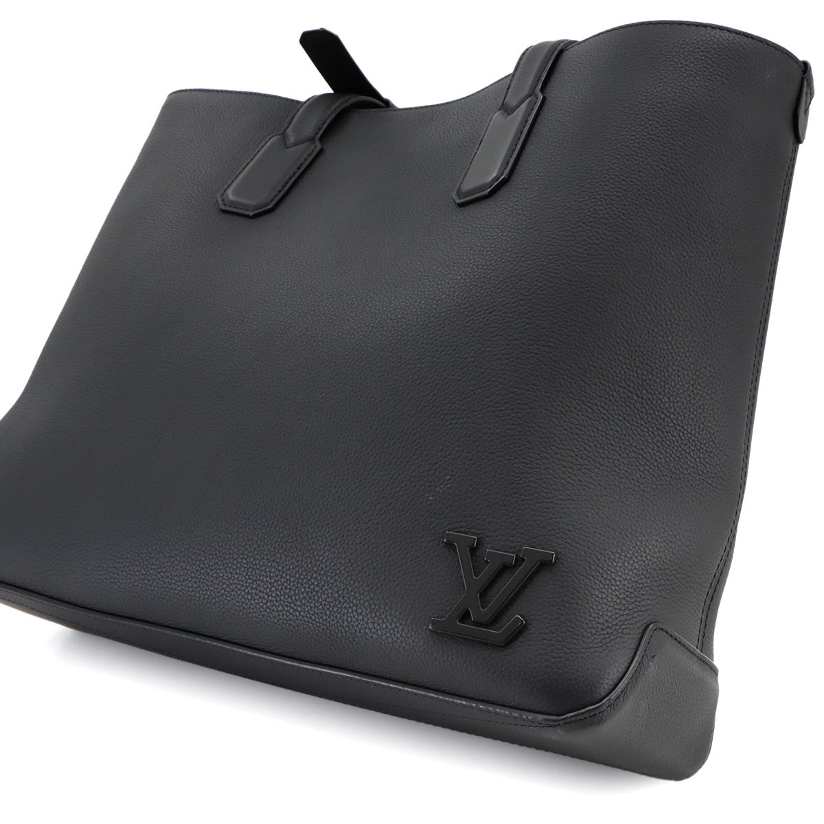 Aerogram Fast Line Tote Bag Leather Black M22481 Purse