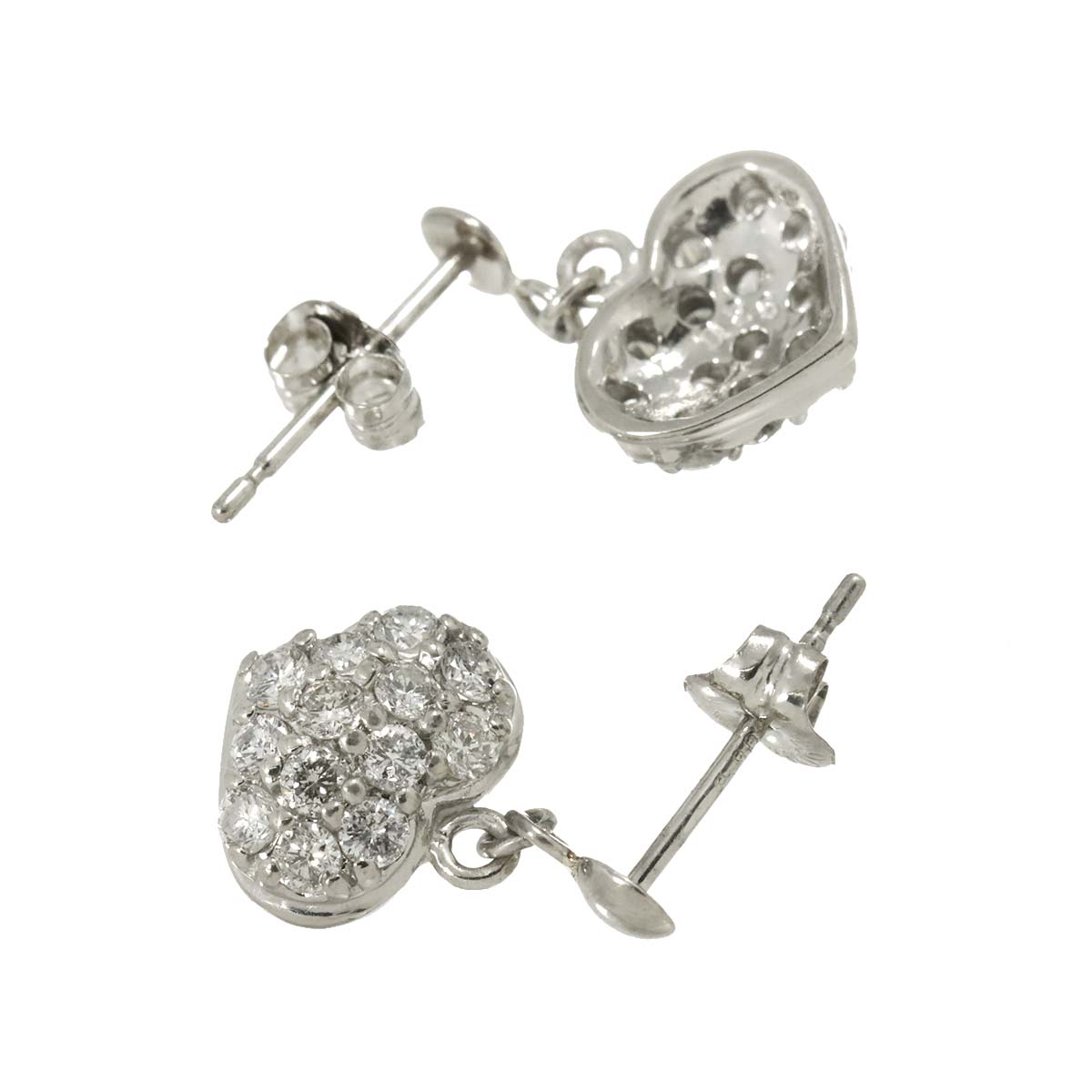 Diamond Earrings Pierced Pt Platinum