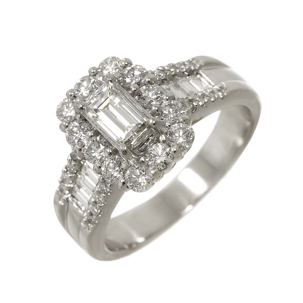 Diamond 0.508ct/1.10ct Ring Pt Platinum size6.75-7.25(US)