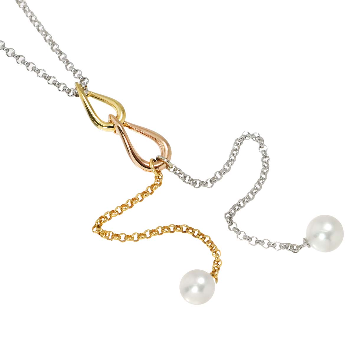 Akoya Pearl 6.0-5.5mm Necklace 18K YG PG WG 750