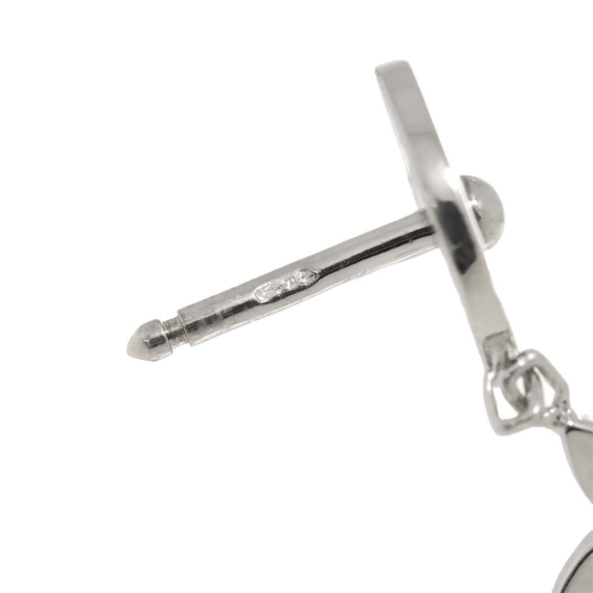 Freshwater cultured pearl Earring Pierced 18K WG 750