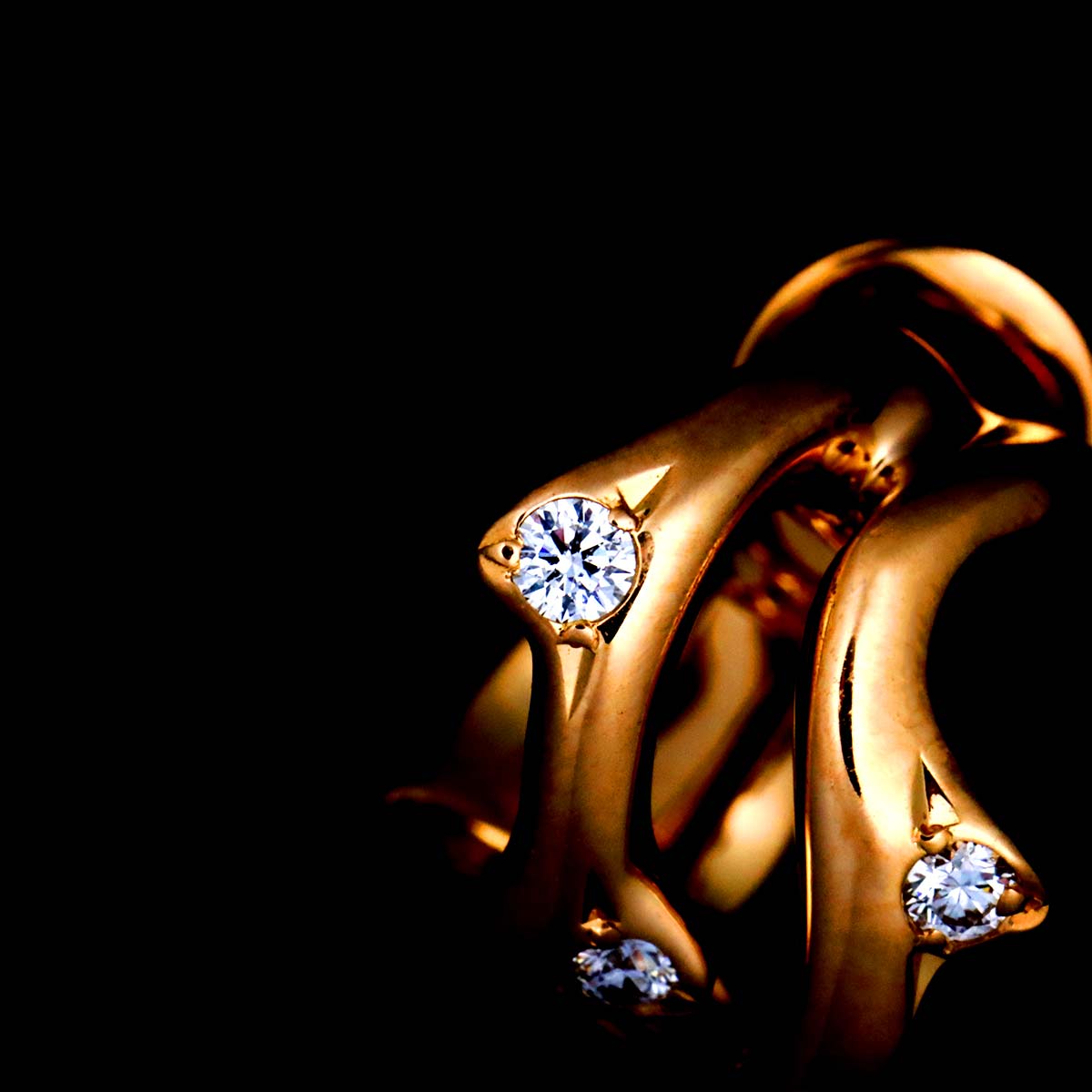 Diamond Earring Clip-on 18K PG 750 One Piece only