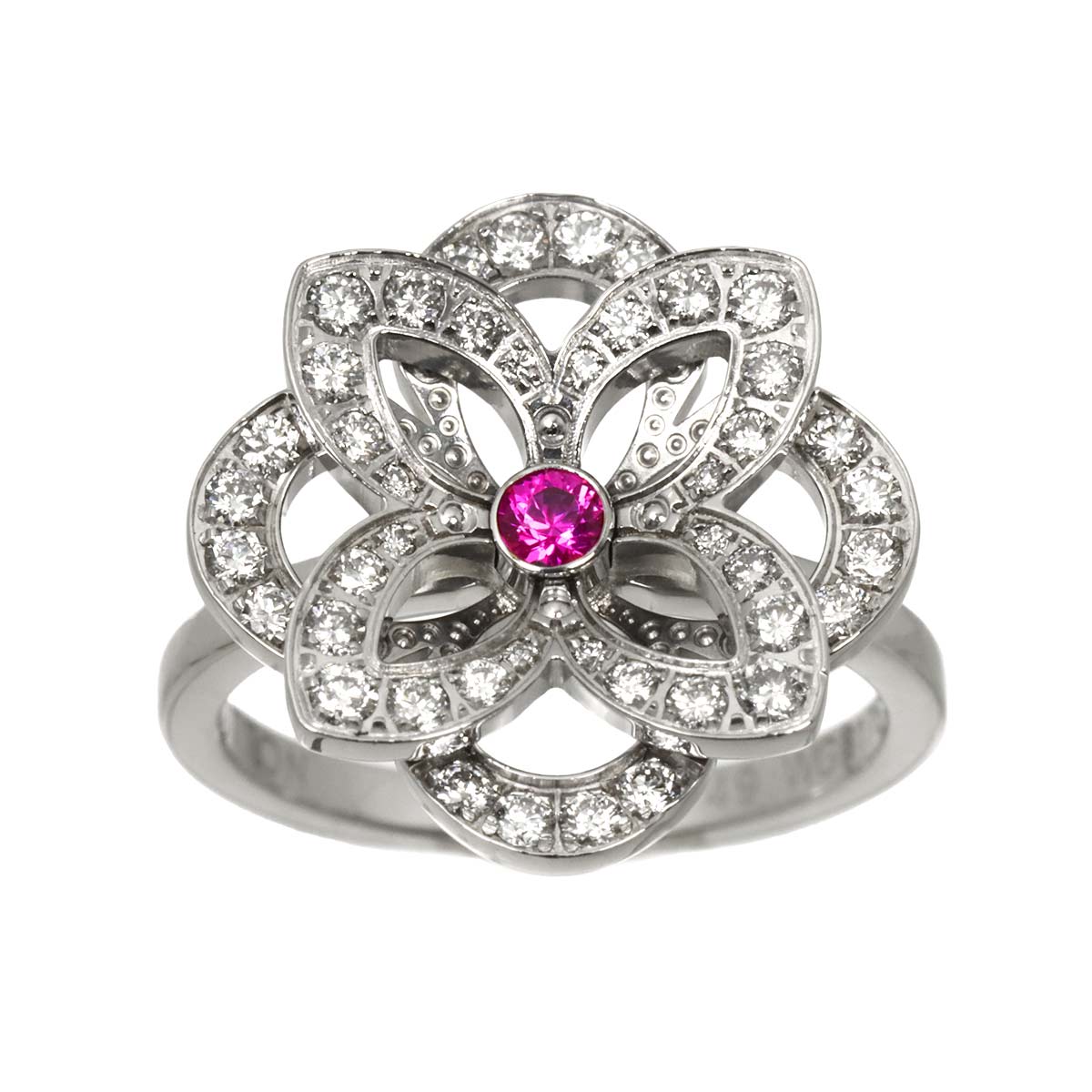 Berg Sapphire Diamond Ring 18K WG 750 size49 4.75-5(US)