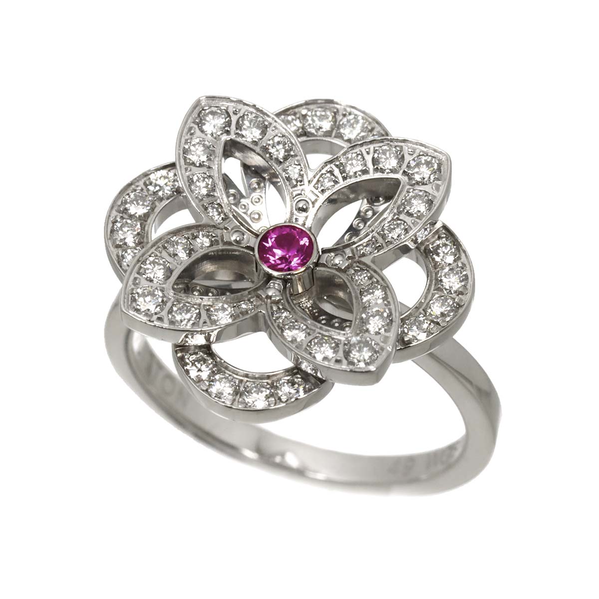 Berg Sapphire Diamond Ring 18K WG 750 size49 4.75-5(US)