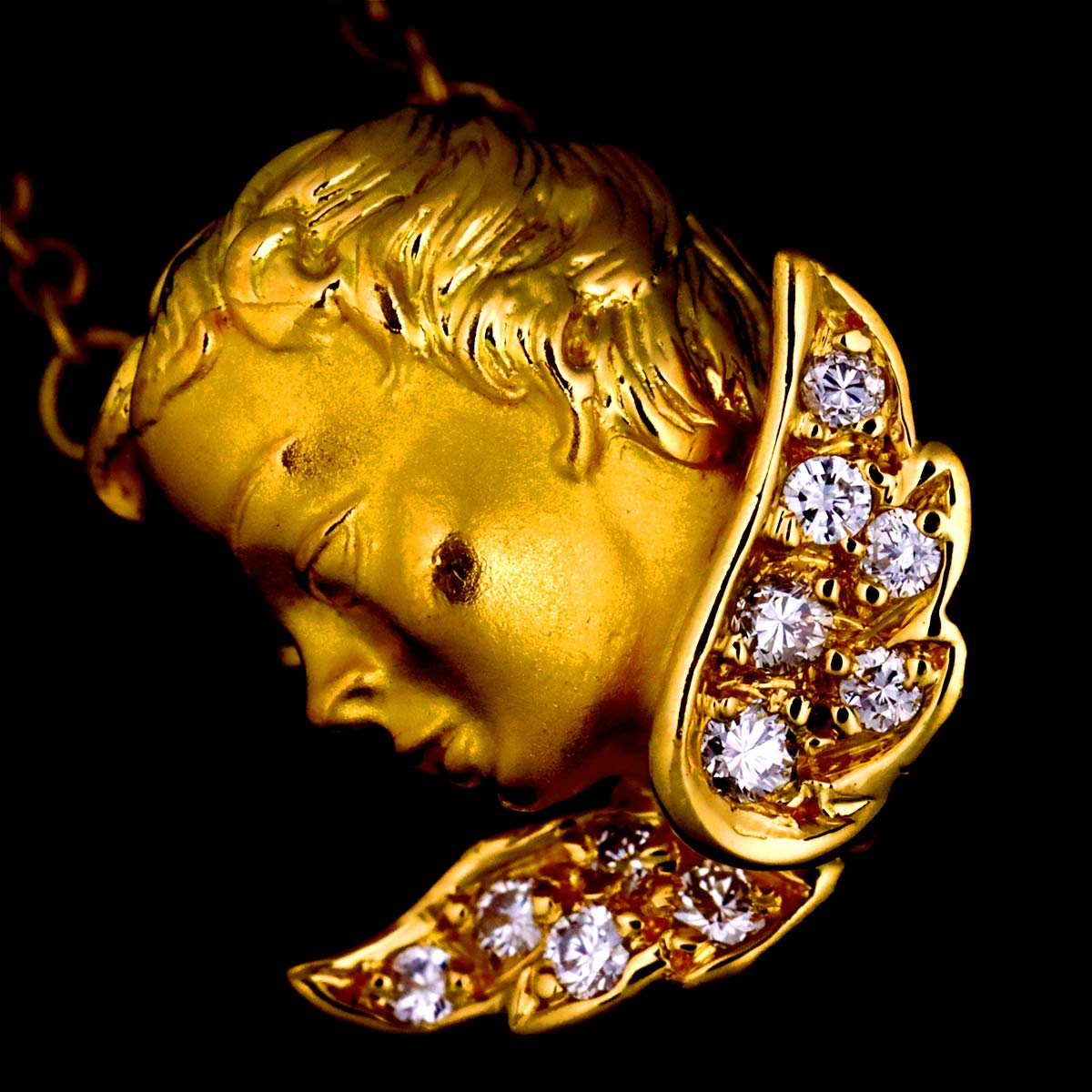 Diamond Necklace 18K YG 750